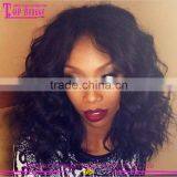 Most Popular Short Brazilian Hair Wigs 14" 150% Density Curly Wave Human Hair Short Bob Lace Front Wig thumbnail-1