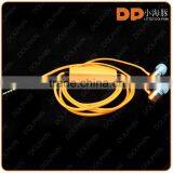 Wholesale China 3.5mm Audio Jack Free Sample Metal Flashing Light Earbuds EL Light Ear Piece Earphones thumbnail-2