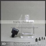 Dropper Sealing Type 30ml Rectangular Transparent Black Glass e Liquid Bottle With Childproof Cap and Glass thumbnail-6