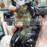 Natural Smoke Citrine Quartz Crystal Unicorn Hippocampus Manual Carvings thumbnail-4