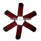 GSCS-04 Haining GS custom multi-colored striped acrylic double layer red soft elastic chair leg socks