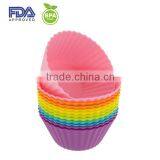 Wholesale Food Grade Microwave Oven Safe Cups Non-stick Heart Cube Square Shaped Silicone Cake Mould thumbnail-4