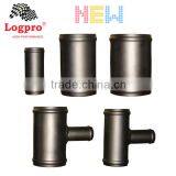 Straight & T-Shape Aluminum Hose Pipe, Alloy Pipe Hose, Mat Black, Length:100mm+38mm,Bore: 25mm,OD:35mm-76mm thumbnail-1