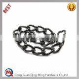Decorative Plating Black Nickel Metal Handbag Chain