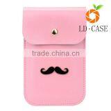 Wrist-let Metal Shoulder Bag Curve Cut Cell Phone Bag With Strap Small Clutch