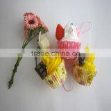 Fake Food Fake Green Pvc Materia Imitation Food Cup Cake Charm for Gift Hot Sale