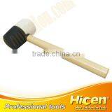 Good Quality White and Black Head Rubber Mallet,cheap Wood Handle Hammer thumbnail-1