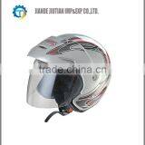 DOT Open Face Helmet With Colorful Design SILVER COLOR thumbnail-1