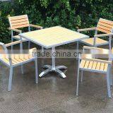 Hot Sale Teakwood and Aluminum Frame Dining Table Set thumbnail-2