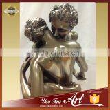 Naked Man Woman Kiss Bronze Sculpture thumbnail-3