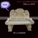 Factory Marble Bench With Angel Statue thumbnail-1