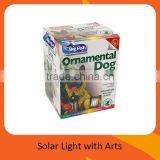 Solar Powered Polyresin Animal Dog Shaped Garden Lantern With Bright White LED Lights thumbnail-3