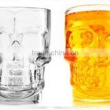 High Clear Skull Glass Mug Skull Beer Stein thumbnail-1