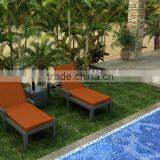 Outdoor Wicker Furniture Plastic Beach Chair Resin Sun Lounger thumbnail-1