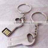 Silver 8GB Metal Key Shaped USB 2.0 Flash Drive, Golden Key Drive Memory 4gb, Mini Metal Traveller Key thumbnail-3