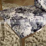 Painting Fabric Cover Mirror Silver Stainless Steel Dining Chair thumbnail-3