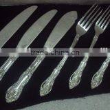 Silver Plated Brass Embossed Cutlery Set, Novelty Cutlery Set, Elegant Cutlery Set, Fancy Cutlery Set, Catering Supplies thumbnail-1