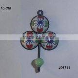 Brass Decorative Hook With Ceramic Tiles thumbnail-1