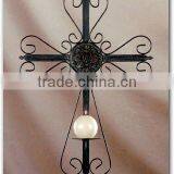 Metal Wall Cross Candle Holder thumbnail-1