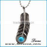 Dainty Simple Gold 925 Sterling Silver Feather Pendant Neckalce thumbnail-2