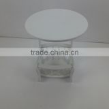 white fashion round wooden table tea table