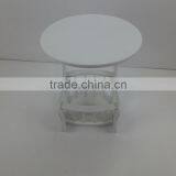White Fashion Round Wooden Table Tea Table thumbnail-1