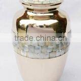 Tall Brass Metal Shiny Indian Urns thumbnail-1
