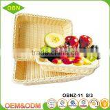 Custom Cheap Stackable Woven Heated Durable Rising Square Plastic Bread Fruit Basket thumbnail-1