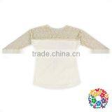 2017 Latest Women Blouse Rose Flower Printing Lace Sleeve Women Shirts thumbnail-3