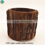 2 oz Mason Jars in Bulk Glass Candle Votives With Wood Cover thumbnail-6