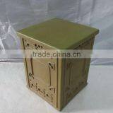 Garden Fiberglass Clay Antique Square Stool thumbnail-1