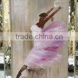 Framed Dancing Girl Portait Paintings Art on Canvas Texture Abstract thumbnail-1