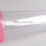 Single Wall Clear Transparent 16oz Plastic Tumbler With Straw And Lids thumbnail-1