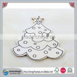 Wooden Carved Xmas Tree DIY Christmas CARD Gift Decorations thumbnail-1