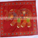 Traditionally Designed Sequins Work Embroidery Work Patchwork Indian Cotton Wall Hanging Elephant thumbnail-3