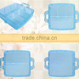 3-layer Clear Portable Tool Toys Organizer Cosmetic Adjustable Plastic Box Storage thumbnail-3