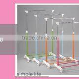 Clothes Stand With Storage Shelf, Folding Aluminum Clothes Drying Rack thumbnail-4