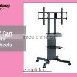 Simple Design TV Floor Stand With Wheels, Vertical Adjustable TV Mount Bracket thumbnail-1