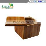 Mass Production Manufacturer Wholesale Bamboo Salt Container Kitchen Accessories thumbnail-2
