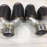 New Style Akrapovic Exhaust Muffler Tip Universal Double End Pipe Carbon Fiber Universal Exhaust Tips thumbnail-3