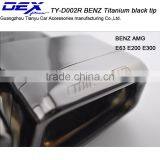 Car Titanium Black Tip Ben z E63 W221 Exhaust Pipe