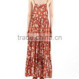 Gypsy Long Dress Chiffon New Style Women Maxi Dress With Full Tiered Skirt HSd5174 thumbnail-4