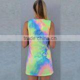 2016 Vestidos Watercolor Print Dresses Pencil Women Dress Summer Dresses thumbnail-2