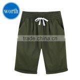 Women's Casual Elastic Waist Knee-Length Curling Bermuda Shorts thumbnail-1