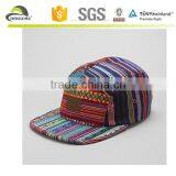 African Pattern Material Newest Leather Patch Cotton Brand 5 Panel Cap thumbnail-4