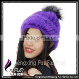 CX-C-239Q Winter Fur Hat For Women Knitted Mink Fur Hat thumbnail-1