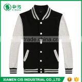 Wholesale Custom Logo Korean Fashion Red and White College Unisex Plain Varsity Jacket thumbnail-6