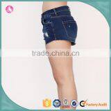 2016 Fancy Hot Shorts Womens Navy Washed Denim Sexy Shorts thumbnail-3