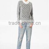 Lady Sweatshirt With Beading Embellished Front thumbnail-1