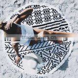 Walson Wholesale Drop Shipping Printed Microfiber Fabric Round Beach Towel With Tassels thumbnail-6